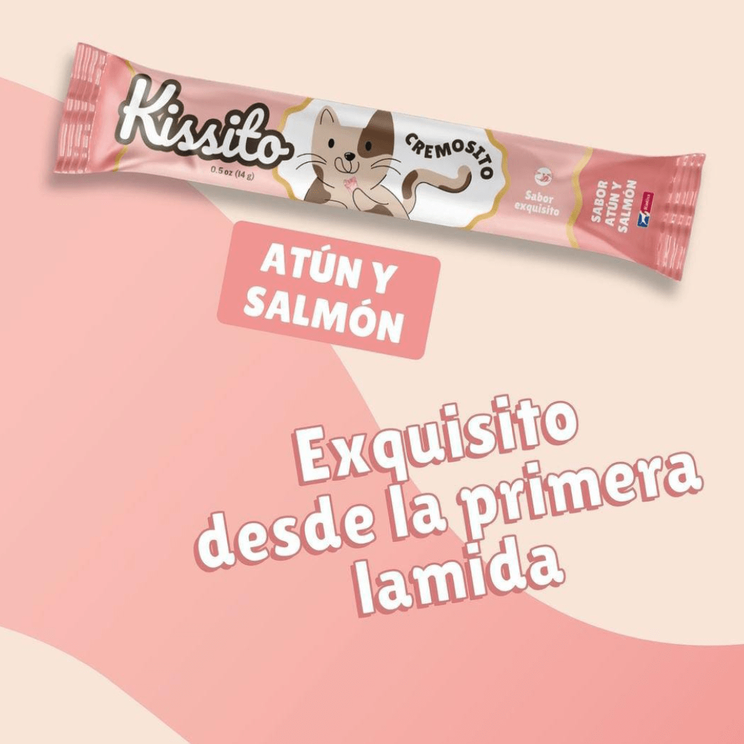 Kissito Adulto Sabor Atún y Salmón (4 tubitos) - 56gr2