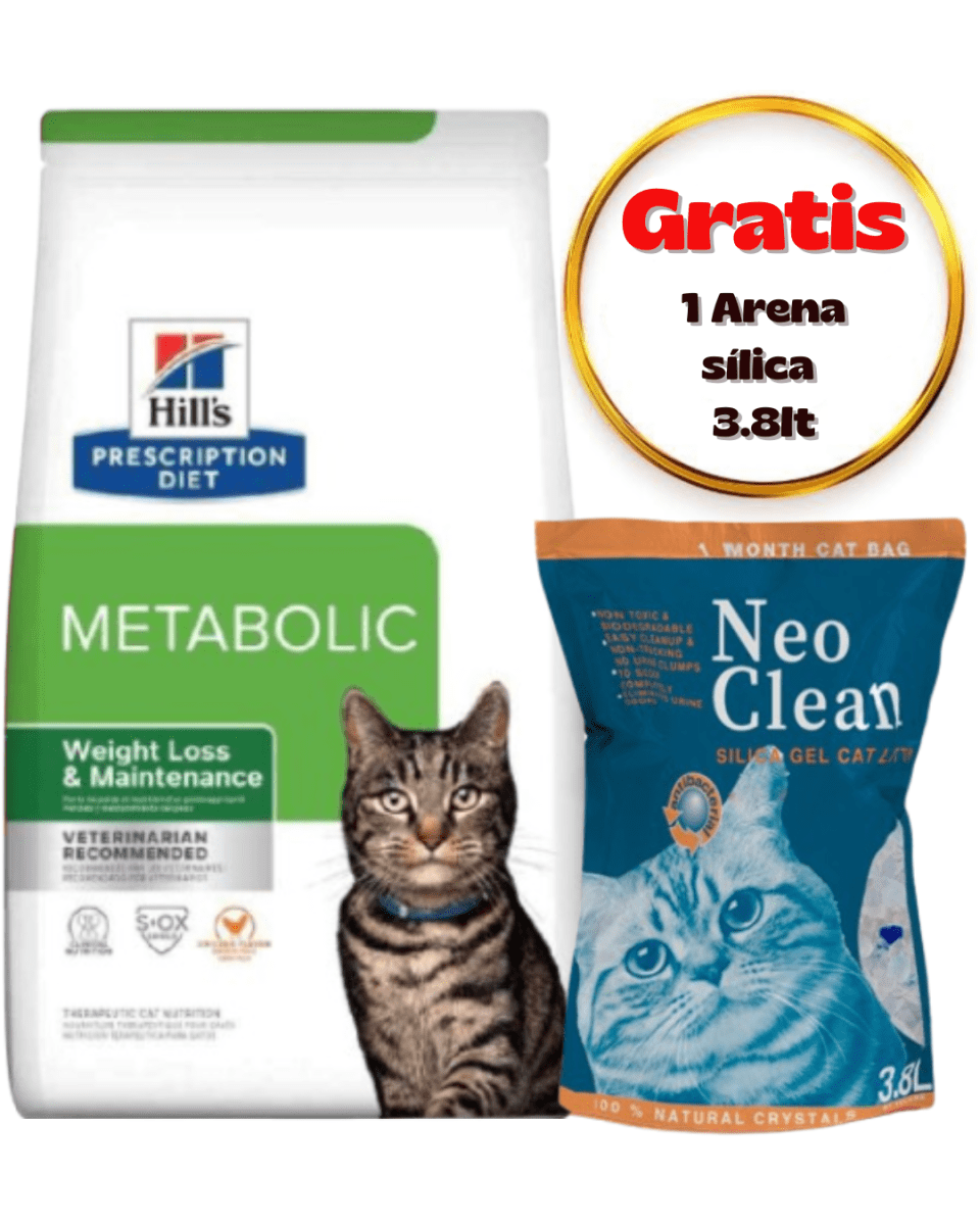 Hills PD Feline Metabolic (Weight Loss & Maintenance) - 1.8kg - Promo Neo Clean Sílica1