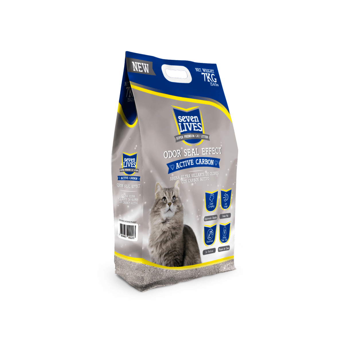 ARENA SEVEN LIVES - BENTONITA CONCARBÓN ACTIVADO 7kg2