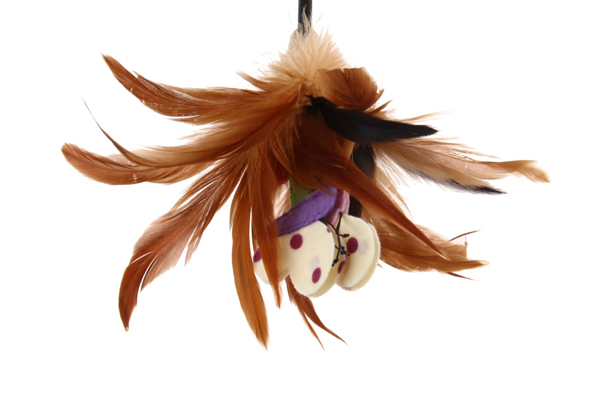 GIGWI Feather Teaser - Varilla Pluma y Mariposa Morada3