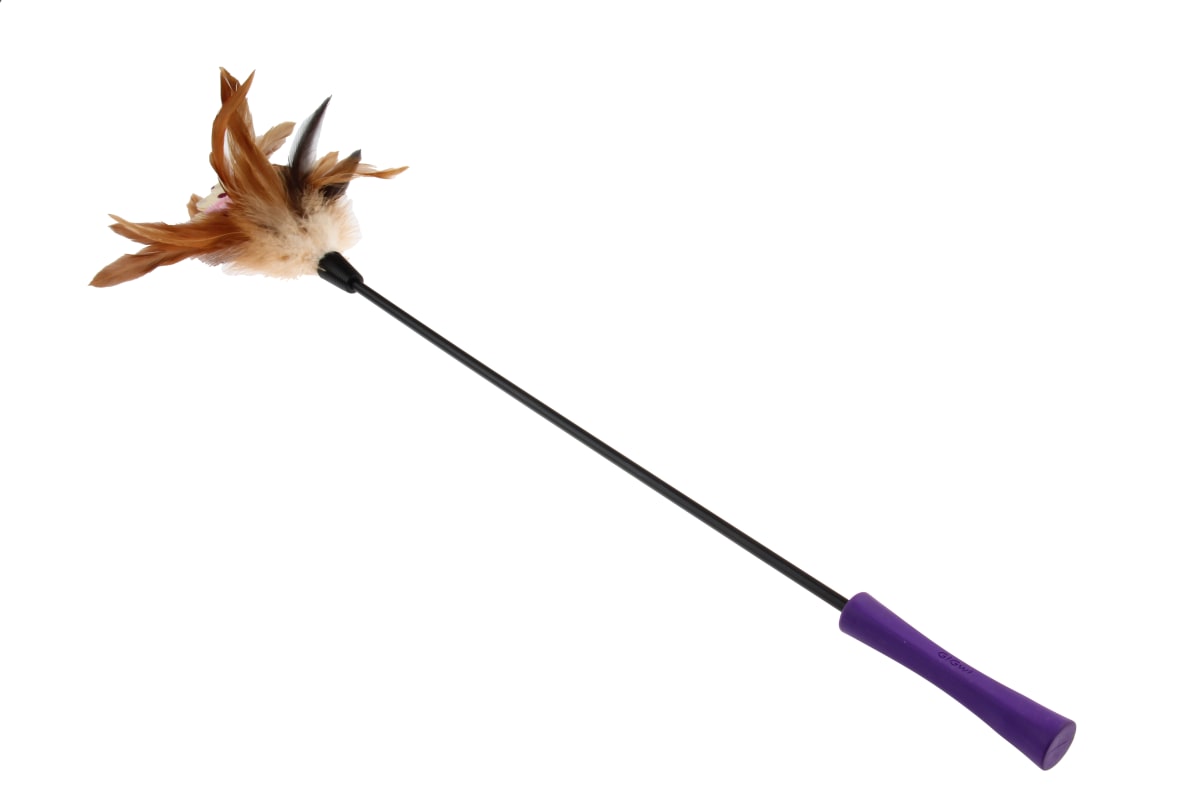 GIGWI Feather Teaser - Varilla Pluma y Mariposa Morada5