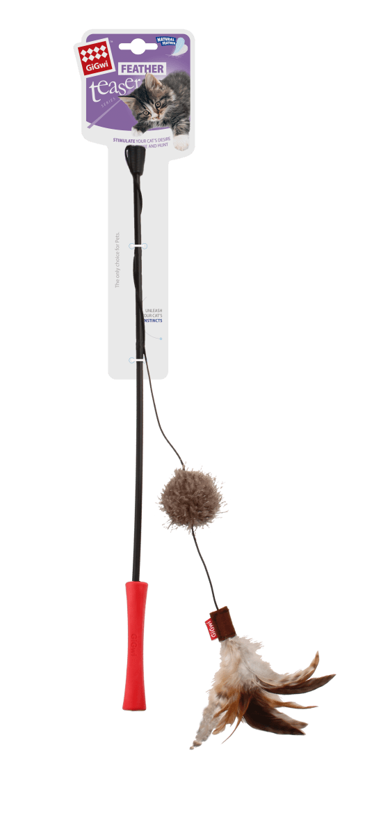 GIGWI Feather Teaser - Varilla Pluma y sonaja2