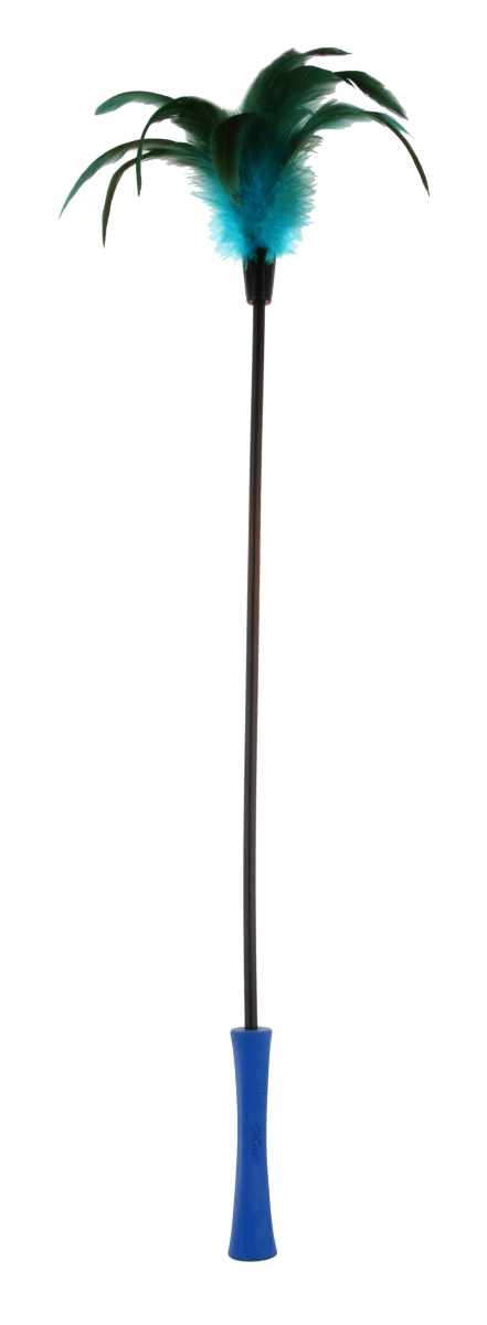 GIGWI Feather Teaser - Varilla Pluma Azul2
