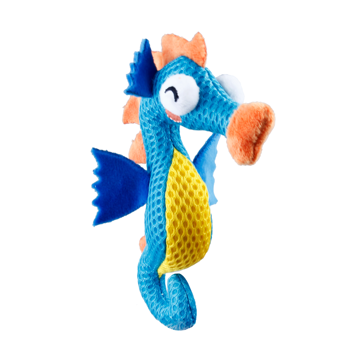 GIGWI DENTAL MESH BLUE SEAHORSE CATNIP2