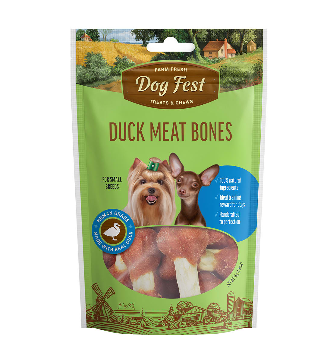 Dog Fest Duck Meat Bones - 55gr1