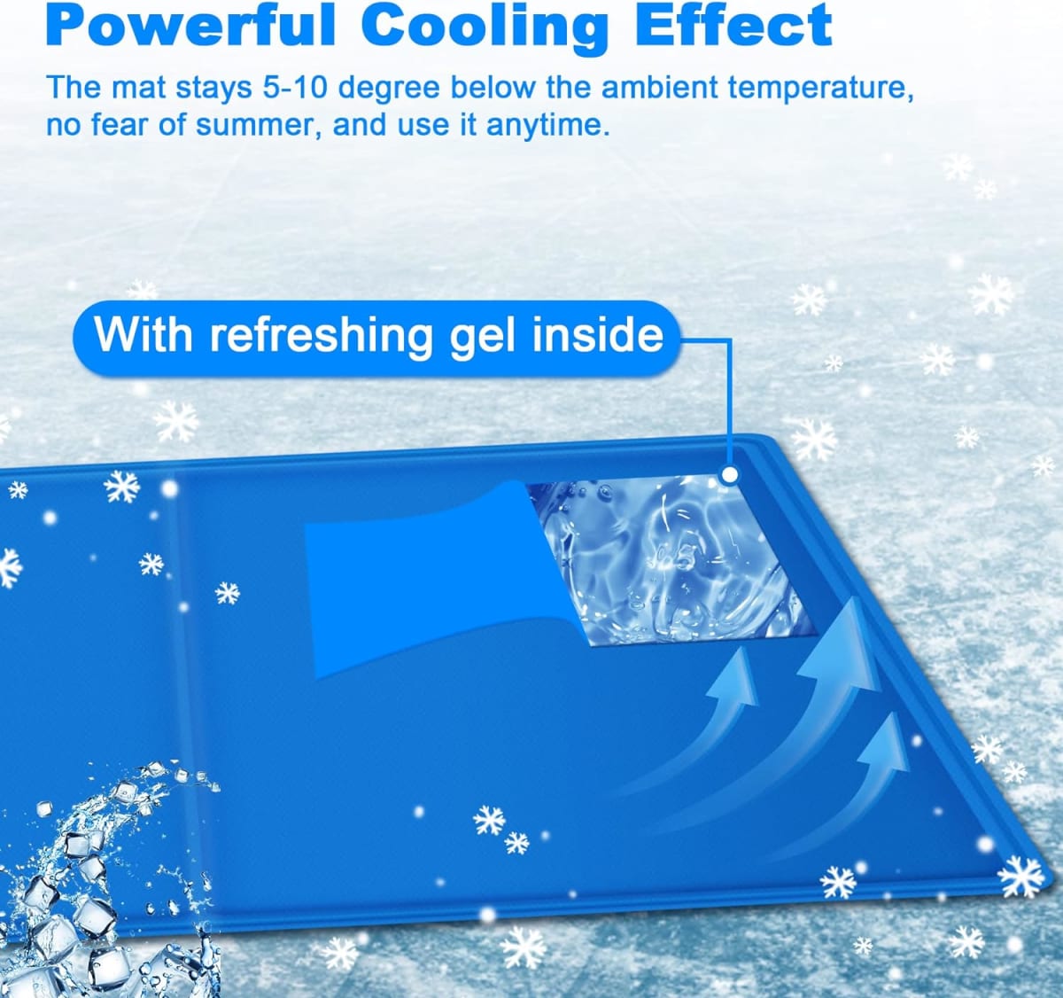 Pet Cool MAT - Alfombrilla Refrescante para Perro y Gato Talla XXL (120cm x 80cm)4