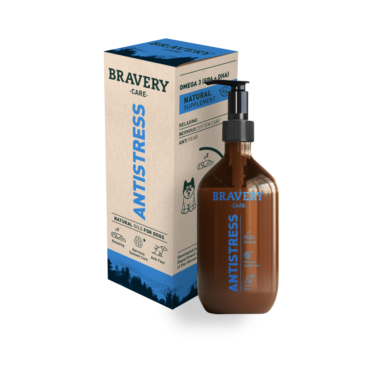Bravery Care Oil Antistress 500 Ml - Suplemento Relajante Para Perros1