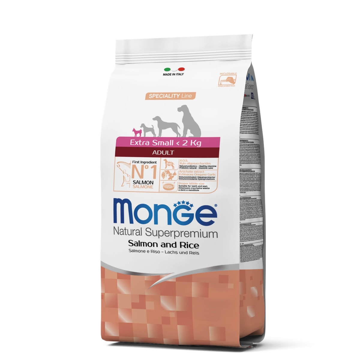 Monge Canine Adult Extra Small Salmon y Arroz - 2.5kg1