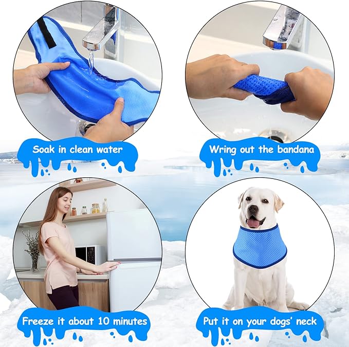 Bandana Refrigerante - Pet Cooling Scarf (Large Rosada)3