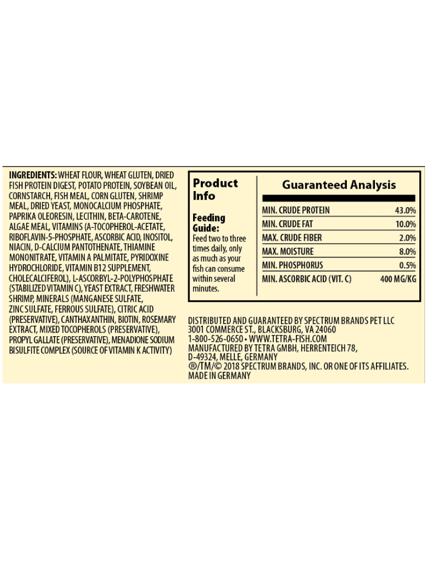 Tetra BettaMin Gránulos Pequeños para Bettas 29gr2