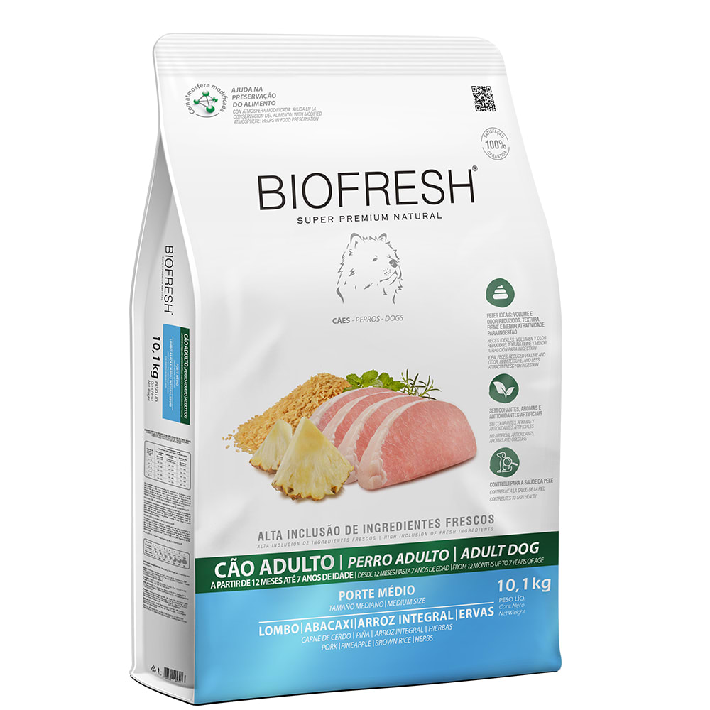 Biofresh SP Perro Adulto Raza Mediana Cerdo y Piña 10.1kg1