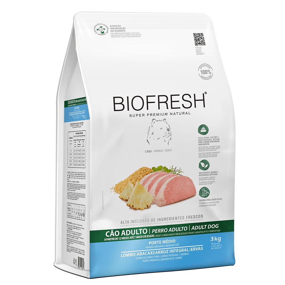 Biofresh SP Perro Adulto Raza Mediana Cerdo y Piña 3kg - Promo Nuevo2