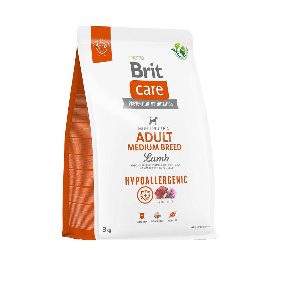 BRIT CARE ADULT MEDIUM BREED LAMB HYPOALLERGENIC 3kg - ALIMENTO PARA PERROS1