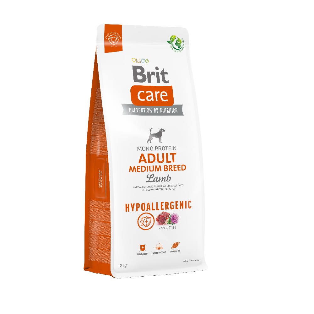 BRIT CARE ADULT MEDIUM BREED LAMB HYPOALLERGENIC 12KG - ALIMENTO PARA PERROS1