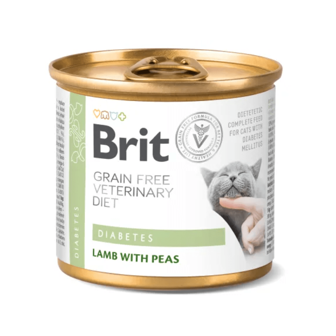 BRIT GF VET DIETS CAT DIABETES 200gr (Lata)1
