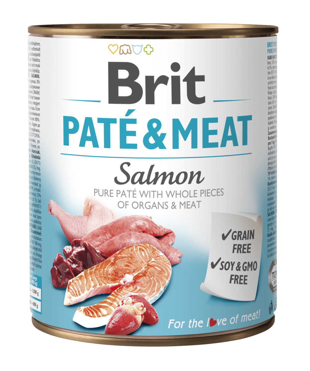 BRIT PATE & MEAT SALMÓN 800gr1
