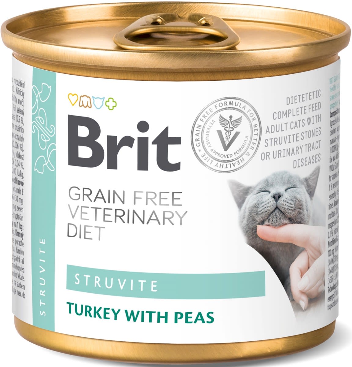 BRIT GF VET DIETS CAT STRUVITE 200gr (Lata)1