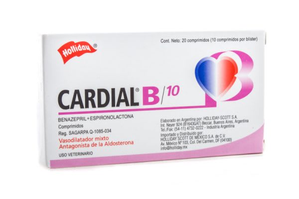 Holliday Cardial B 10mg - caja 20 pastillas1
