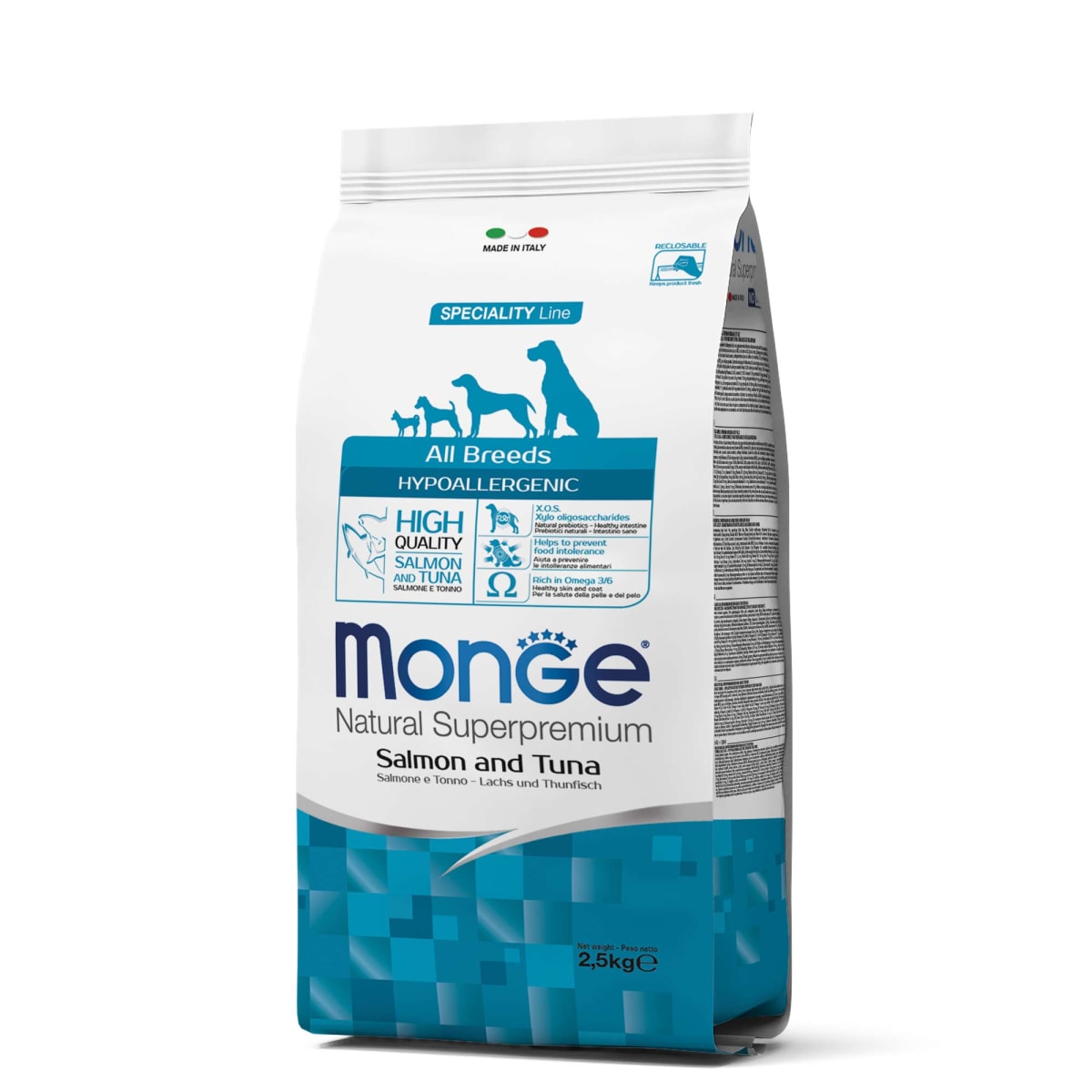 Monge Canine Hypoallergenic Salmón y Atún 2.5kg1