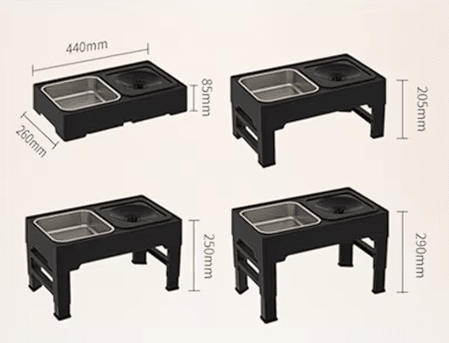 els pet - Plato doble Elevado regulable (Comedero Lento)6