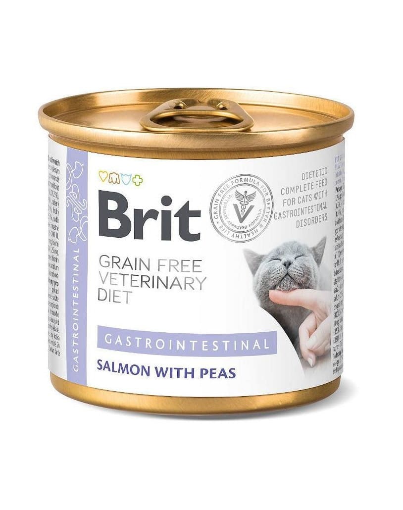 BRIT GF VET DIETS CAT GASTROINTESTINAL 200gr (Lata)1