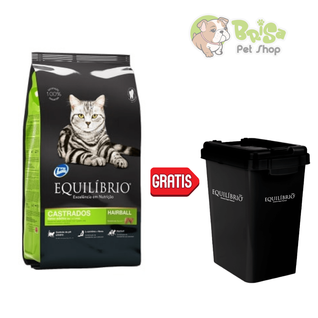 Equilibrio Cat Castrados Adulto 7.5kg + Contenedor1