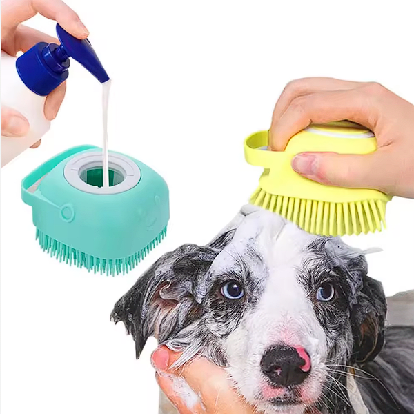 Cepillo masajeador para Shampoo - perros y gatos1