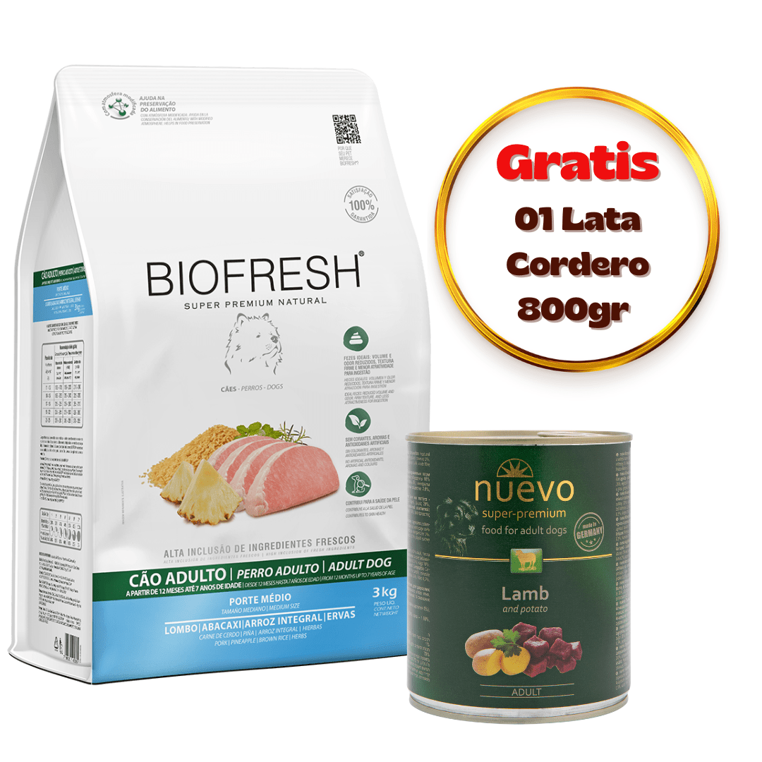 Biofresh SP Perro Adulto Raza Mediana Cerdo y Piña 10.1kg - Promo Nuevo1