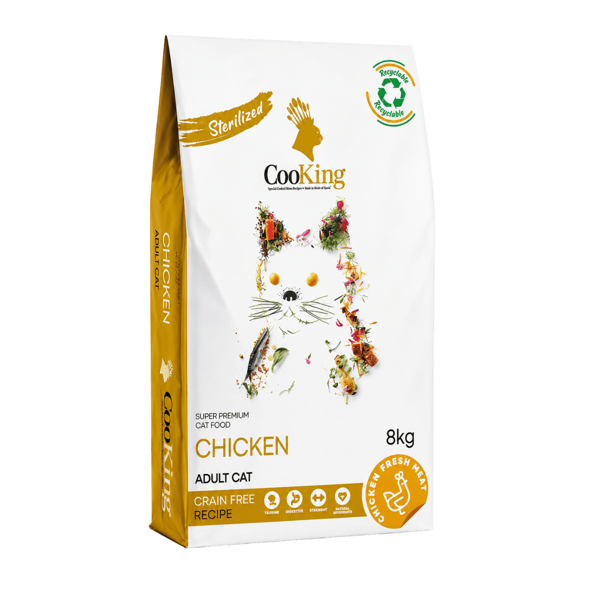 Cooking Cat Food Adult Sterilized Chicken Grain Free 8kg1