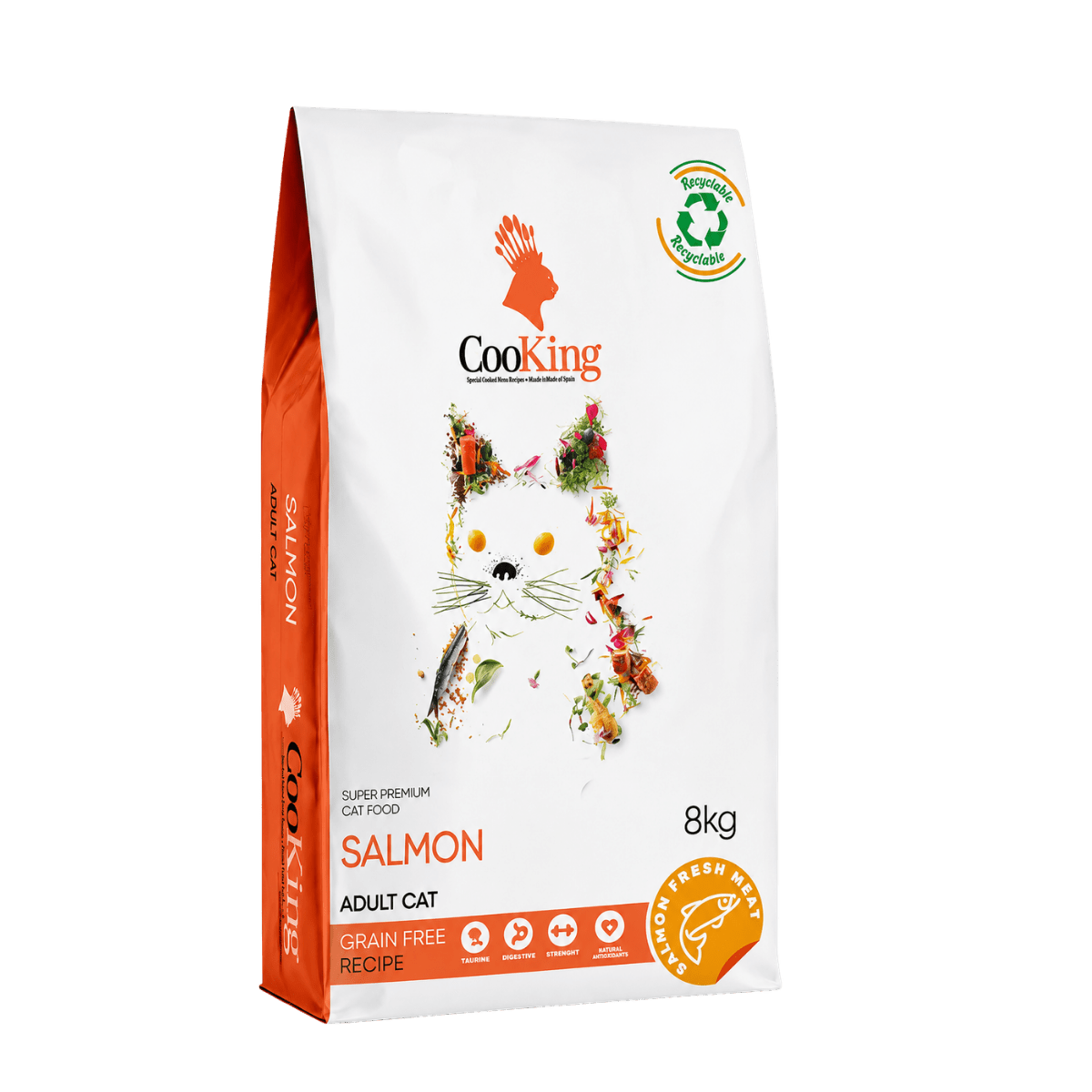 Cooking Cat Food Adult Salmon Grain Free 8kg1