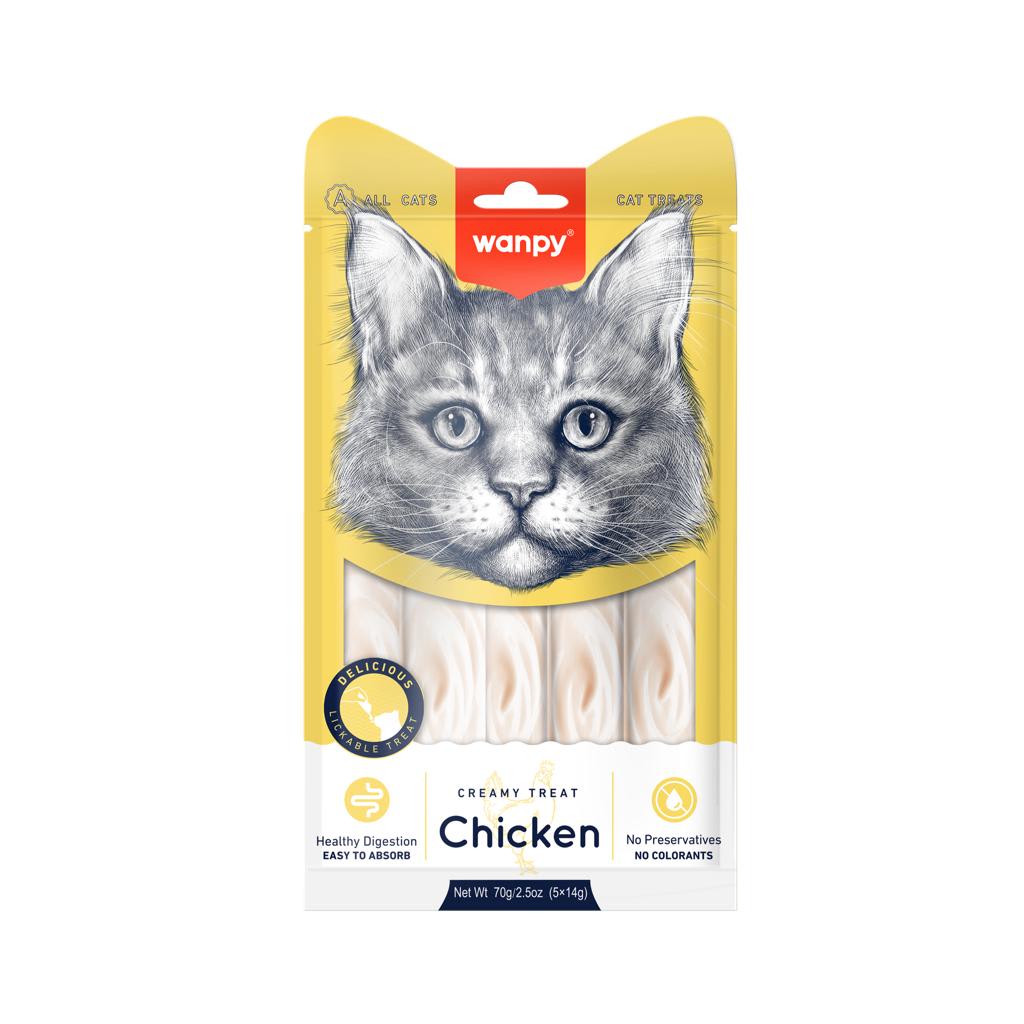 WANPY PARA GATOS TREAT CREMOSO DE POLLO - 70gr1