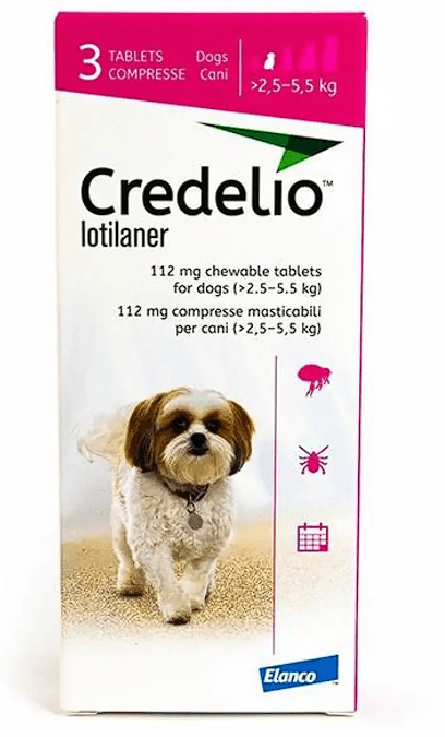 Credelio 112.5mg x 3 Tabletas (2.5kg a 5.5kg)1