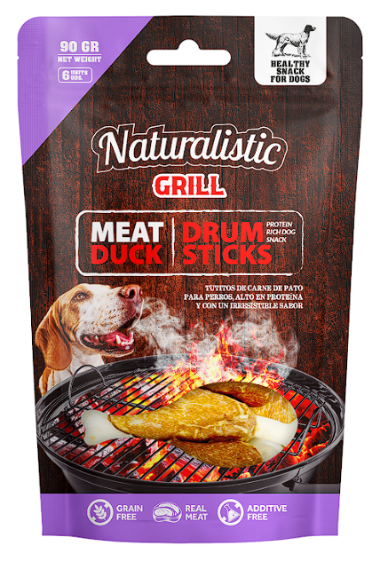 Naturalistic Dog Grill Duck Drum stick 6pzas1
