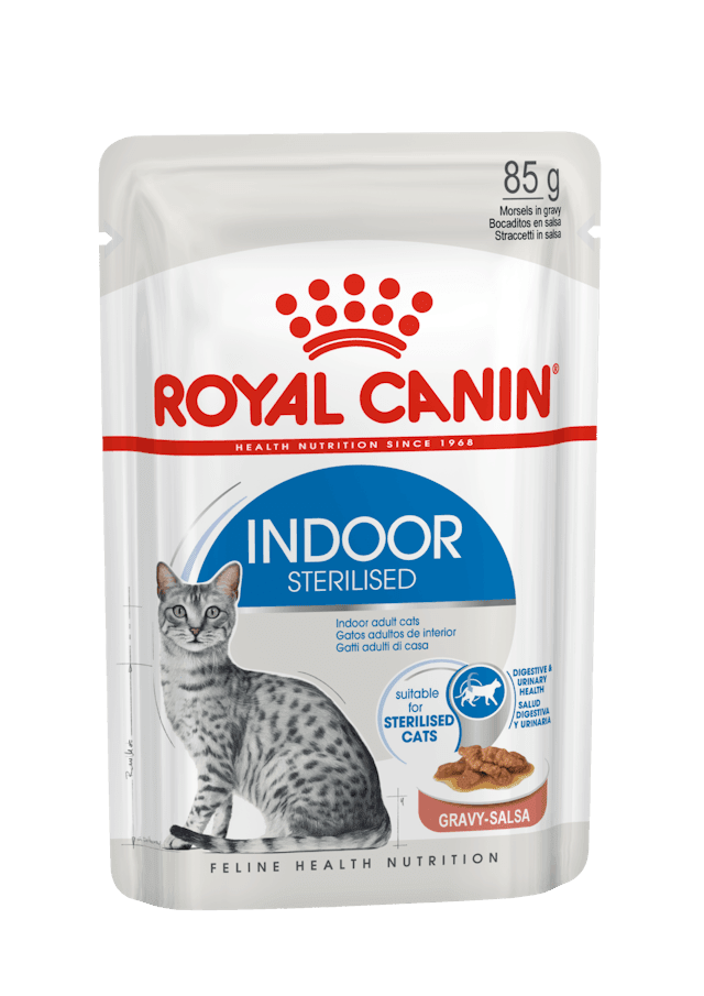ROYAL CANIN FHN INDOOR STERILISED IN GRAVY 85gr1