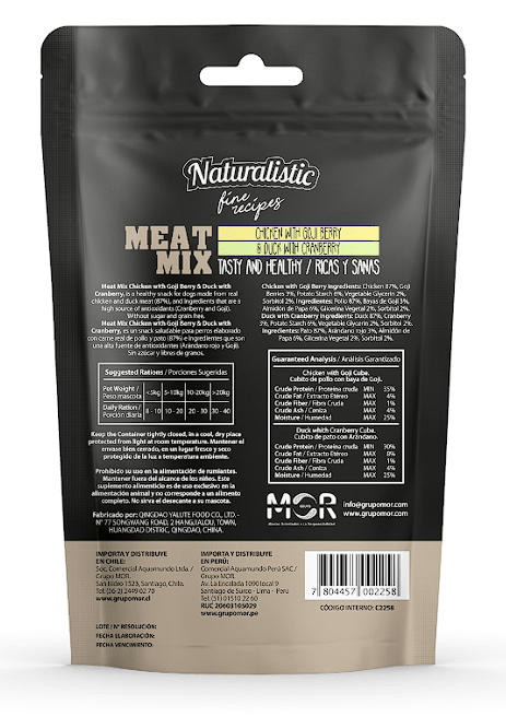 Naturalistic Dog Fine Recipes Meat Mix Chicken with Goji Berry and Duck with Cranberry 100gr2