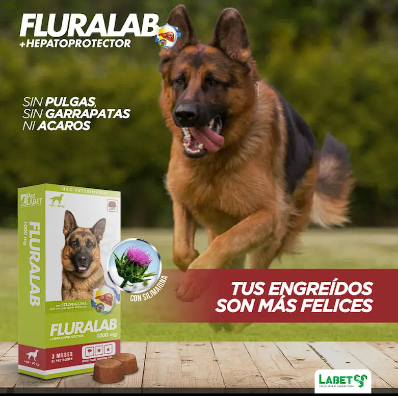 Fluralab Perro 20 a 40kg (1 tableta - 1000mg)2