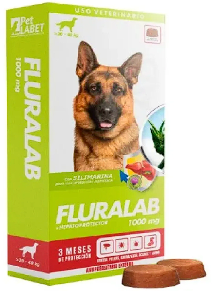 Fluralab Perro 20 a 40kg (1 tableta - 1000mg)1