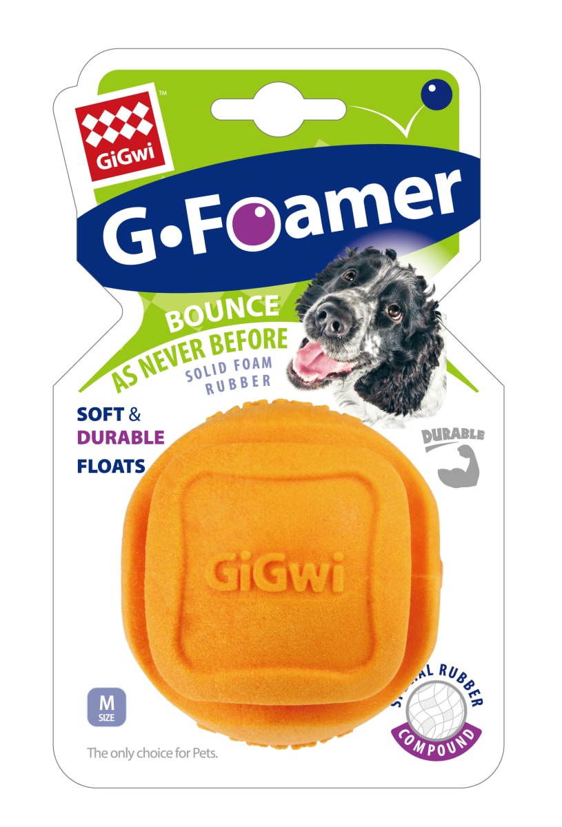 GiGwi Juguete Para Perro Pelota Foamer TPR Naranja - Medium1