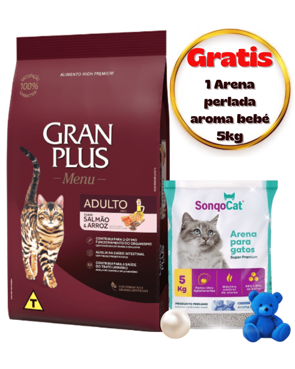 Gran Plus Gato Adulto Salmón & Arroz 3kg - Promo Sonqocat1