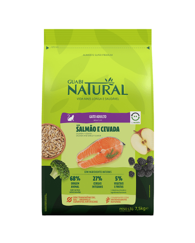 Guabi Natural – Gato Adulto – Salmón y Cebada 7.5kg1