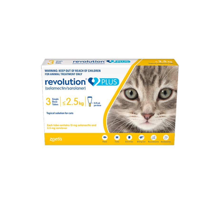 REVOLUTION PLUS X 0.25ML (AMARILLO) para Gatos de menos de 2.5kg (01 PEPETA)1