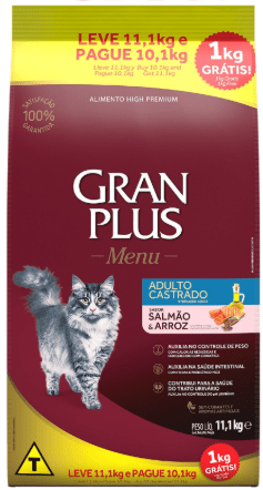 Gran Plus Gato adulto castrado salmón & arroz 11kg1