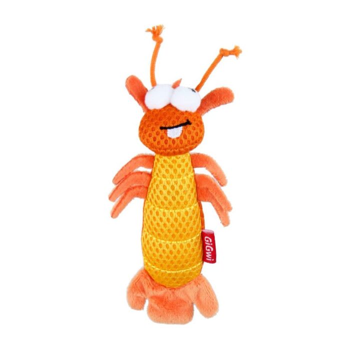 GIGWI DENTAL MESH ORANGE SHRIMP CATNIP3