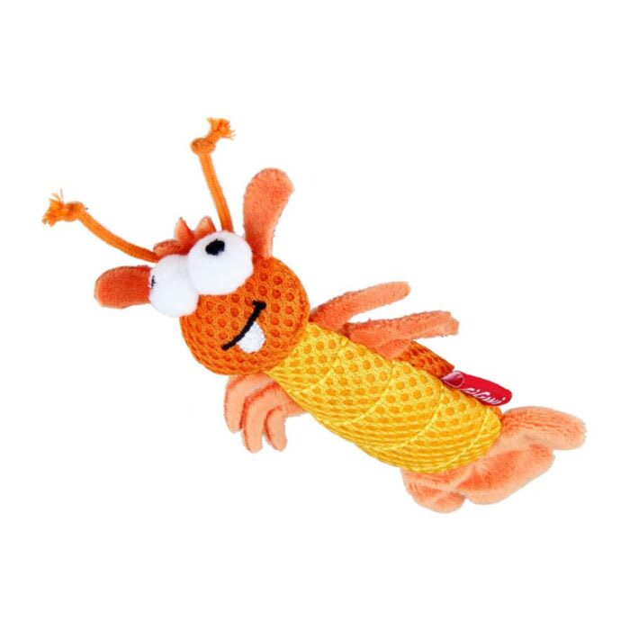 GIGWI DENTAL MESH ORANGE SHRIMP CATNIP5