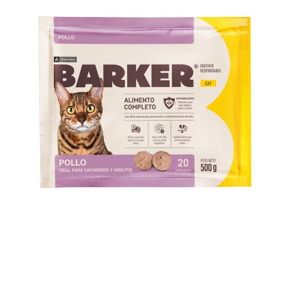 Barker Gatos - Hamburguesa de Pollo - 500gr1