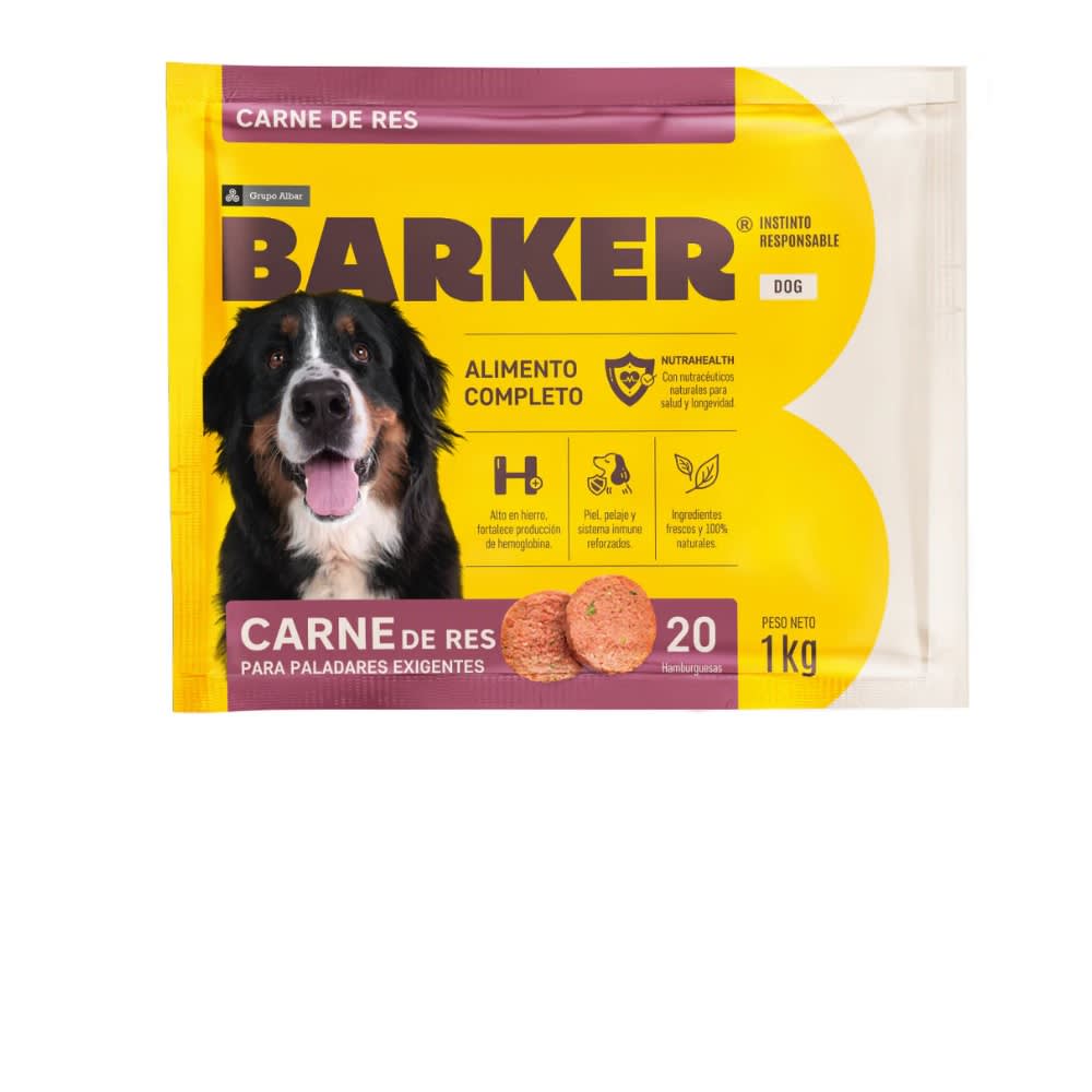 Barker Carne de Res 20 Hamburguesas - 1kg1