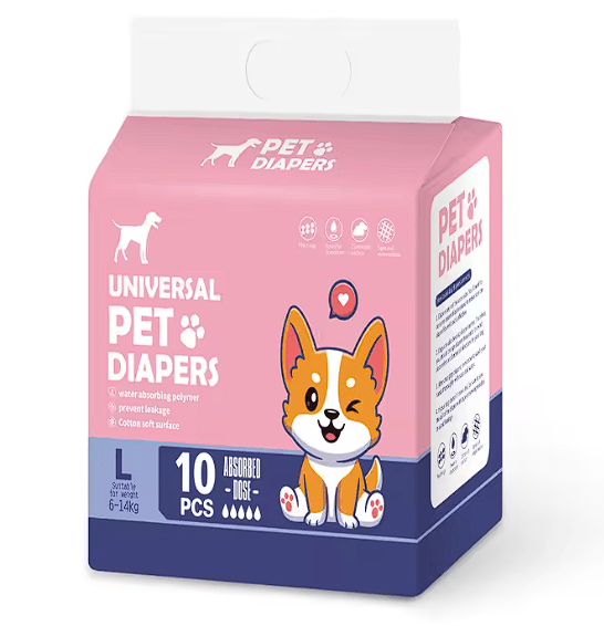 Pañales para perro (Hembra) -  Universal Pet Diapers Talla Large (10und)1