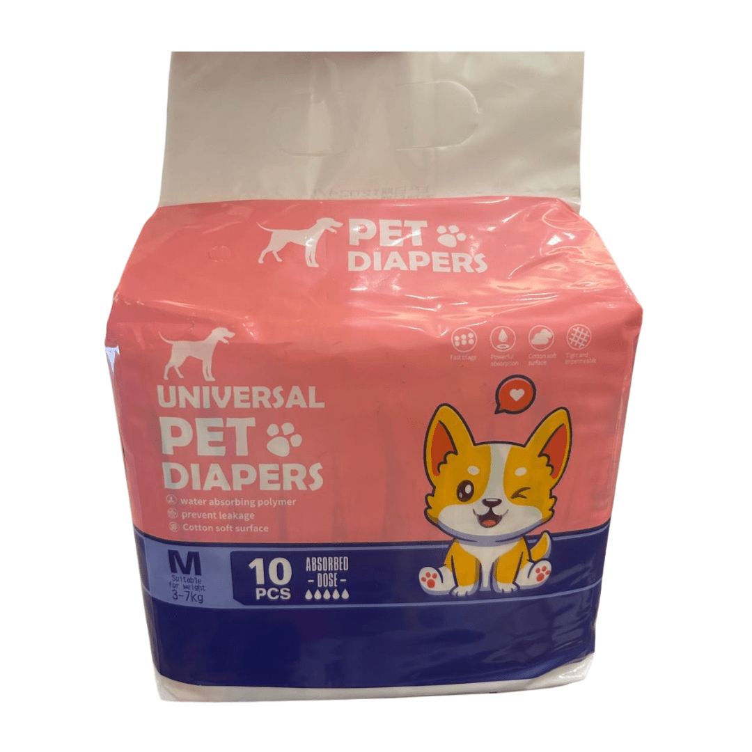 Pañales para perro (Hembra) - Universal Pet Diapers Talla M (10und)1