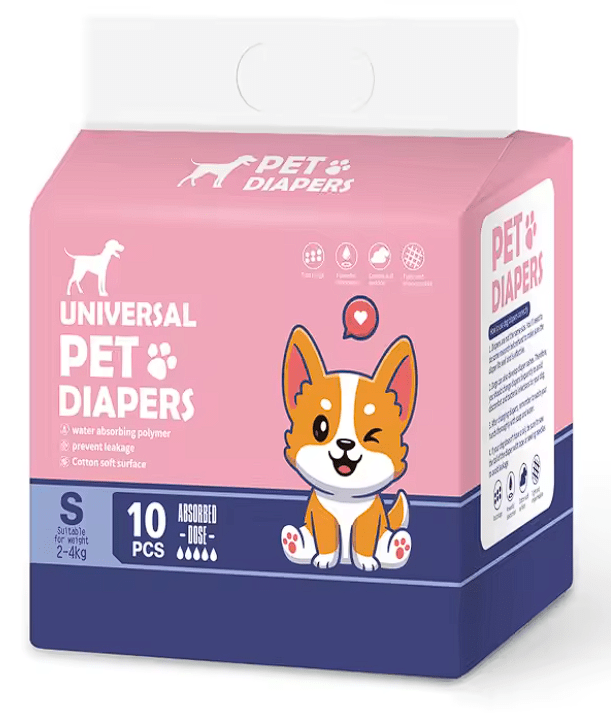 Pañales para perro (Hembra) - Universal Pet Diapers Talla S (10und)1
