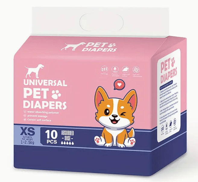 Pañales para perro (Hembra) - Universal Pet Diapers Talla XS (10und)1